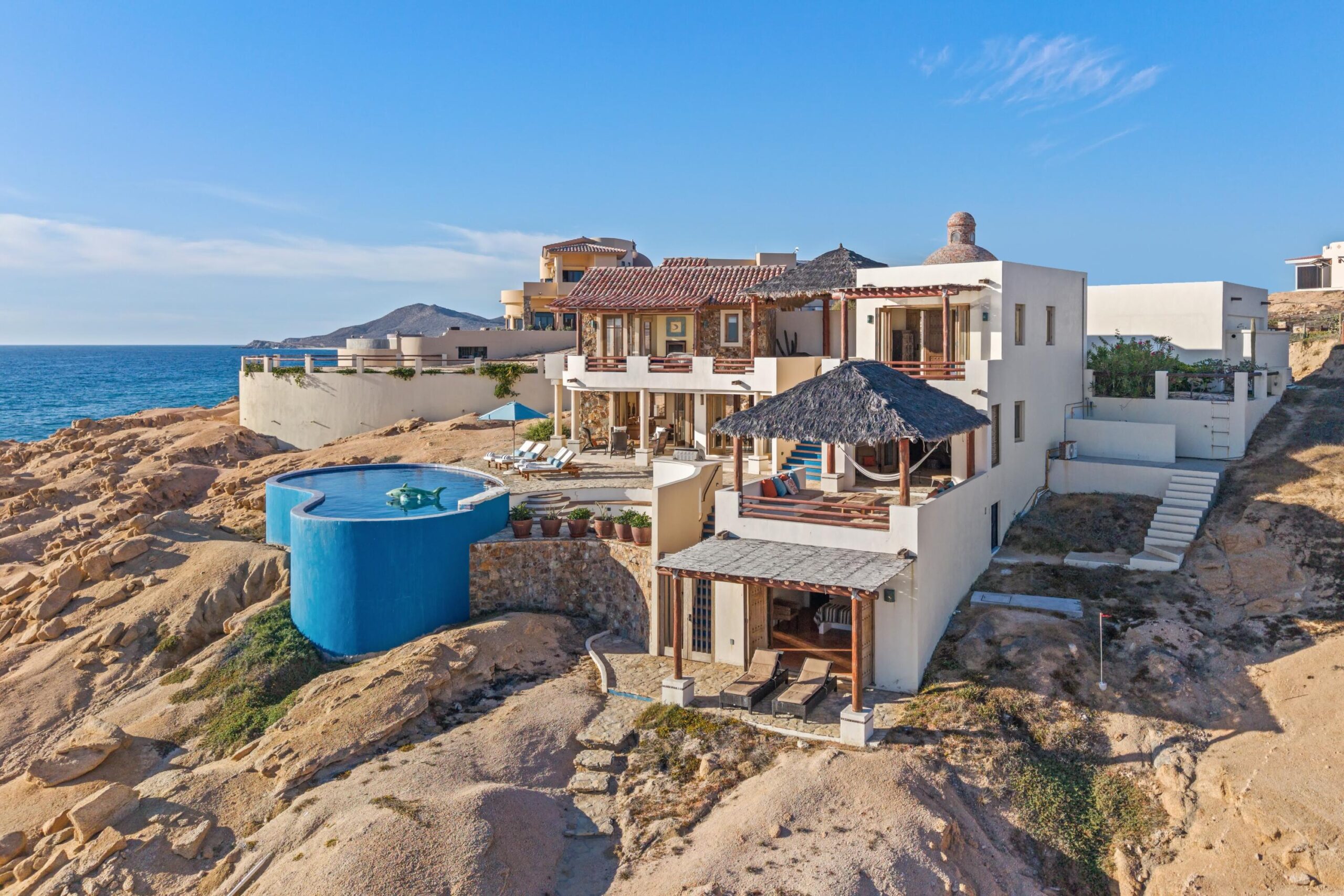 Maravilla Section 4- Las Canadas Discover refined indoor-outdoor living at Cañada 9, set within Querencia, San Jose del Cabo's premier private golf community. Soaring beamed ceilings, walls of pocket glass, and luminous marble floors define an open great room that flows effortlessly to the terrace, infinity-edge pool, and stone-clad water feature -- all framed by panoramic Sea of Cortez and mountain for sale