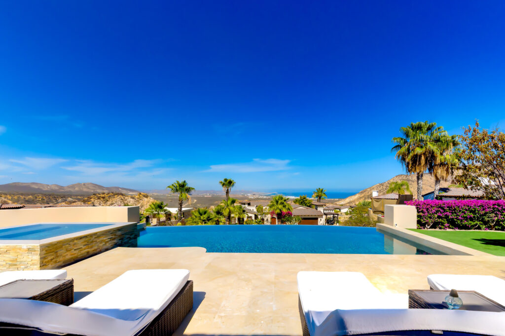 Maravilla Section 4- Las Canadas Discover refined indoor-outdoor living at Cañada 9, set within Querencia, San Jose del Cabo's premier private golf community. Soaring beamed ceilings, walls of pocket glass, and luminous marble floors define an open great room that flows effortlessly to the terrace, infinity-edge pool, and stone-clad water feature -- all framed by panoramic Sea of Cortez and mountain – Querencia Blvd, San Jose Corridor, BS