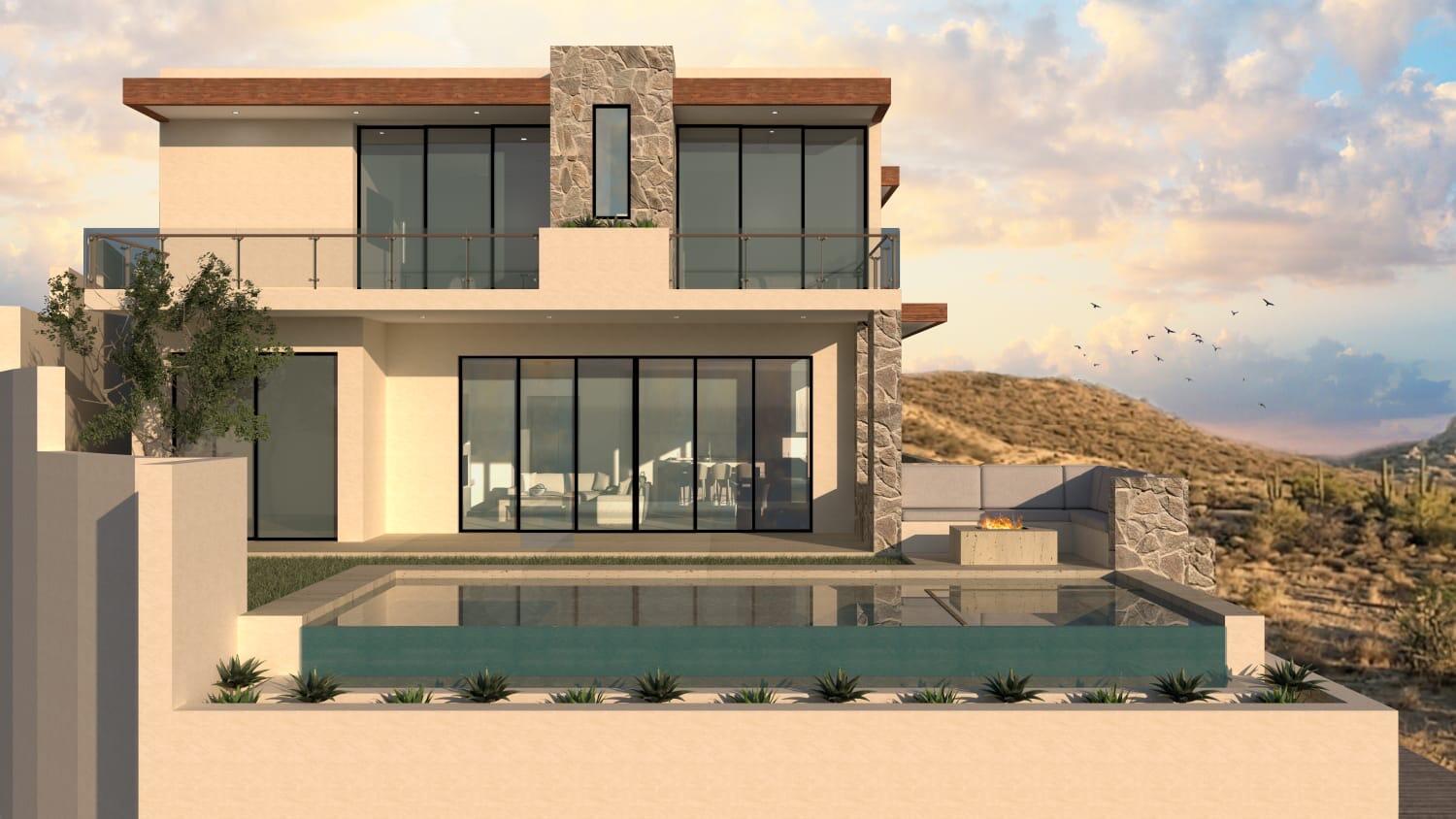 Maravilla El Tule-Inland:General Pre-construction residence in Rancho Los Tules, Los Cabos. Features 4 bedrooms, each with a full bathroom and walk-in closet, offering privacy and comfort. Enjoy ocean for sale