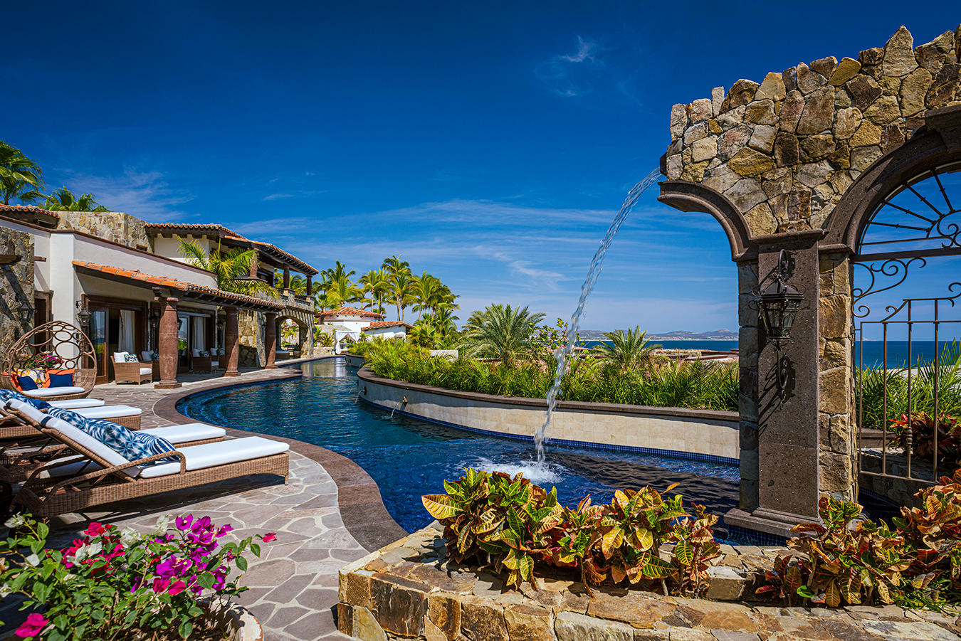 Maravilla Section 4- Las Canadas Discover refined indoor-outdoor living at Cañada 9, set within Querencia, San Jose del Cabo's premier private golf community. Soaring beamed ceilings, walls of pocket glass, and luminous marble floors define an open great room that flows effortlessly to the terrace, infinity-edge pool, and stone-clad water feature -- all framed by panoramic Sea of Cortez and mountain for sale